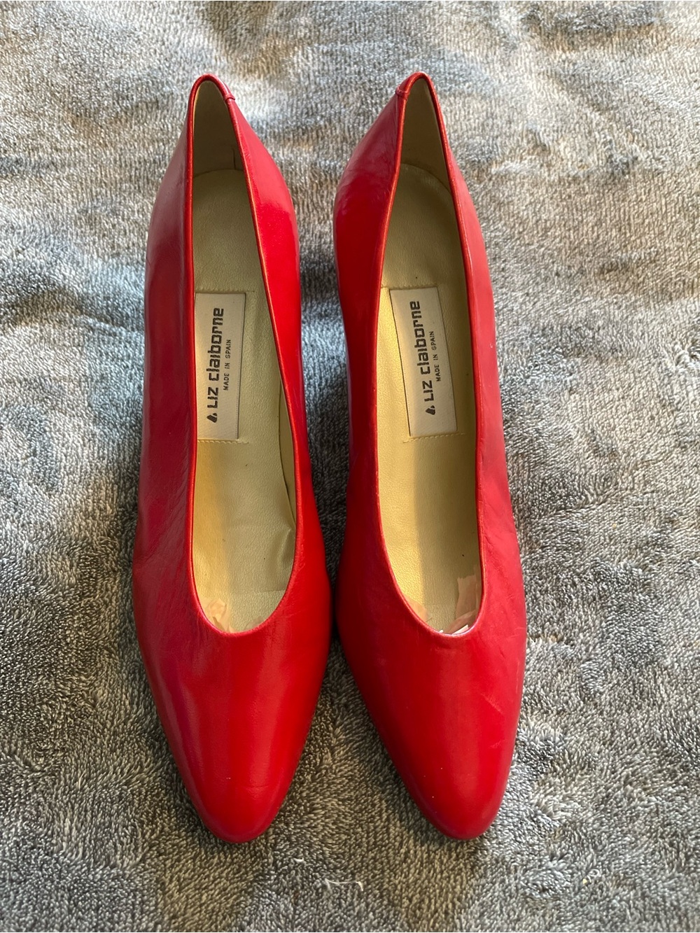 Liz Claiborne Red Leather Pumps - Size 8 Narrow